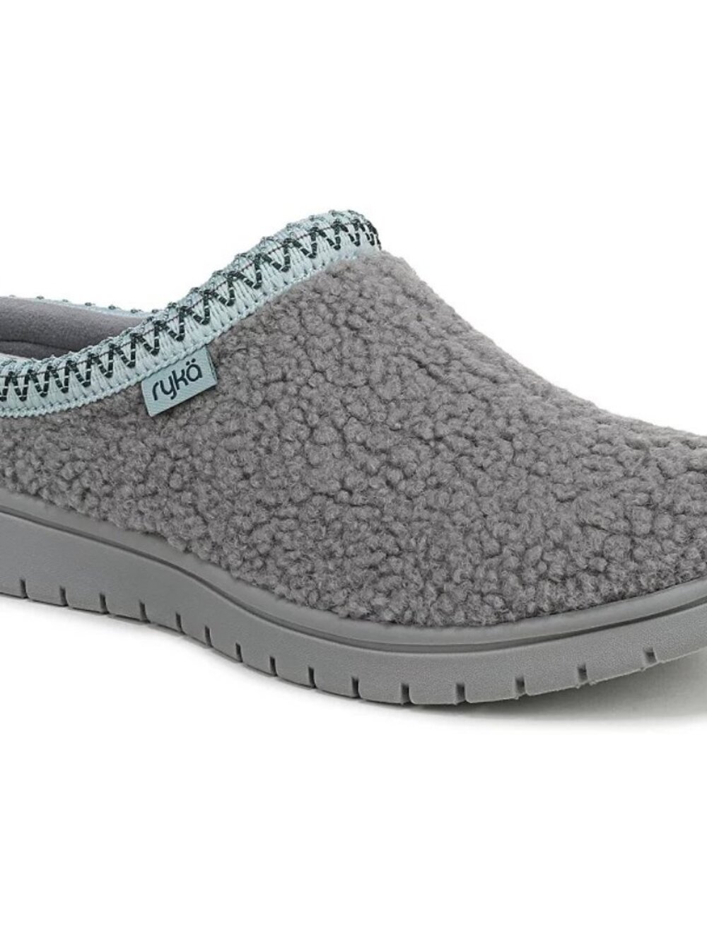 Ryka Women's 5 Stellar Cozy Quiet Gray Sherpa Mule Shoes 65% off Retail